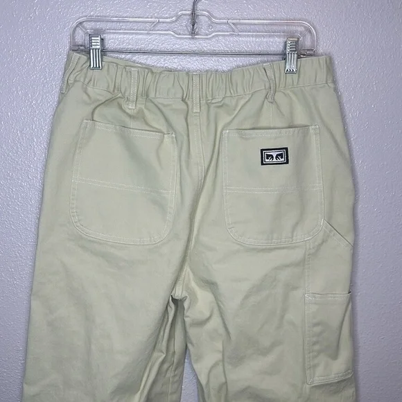 OBEY Women's Brighton Crop Carpenter Pant In Cucumber Size 30 - Picture 5 of 7